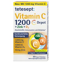 TETESEPT Vitamin C 1.200+Zink+D3 Depot Tabletten - 30St