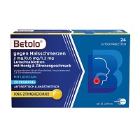 BETOLO gegen Halsschm.2/0.6/1,2 mg Lut.-Tab.Hon-Zi - 24St