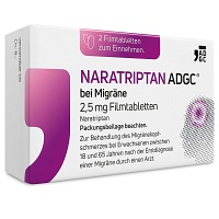 NARATRIPTAN ADGC bei Migräne 2,5 mg Filmtabletten - 2St