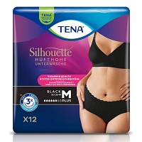 TENA SILHOUETTE Plus M black Inkontinenz Pants - 12St