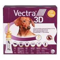 VECTRA 3D Lsg.z.Auftro.a.d.Haut f.Hunde v.1,5-4 kg - 3St