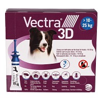 VECTRA 3D Lsg.z.Auftro.a.d.Haut f.Hunde ü.10-25 kg - 3St