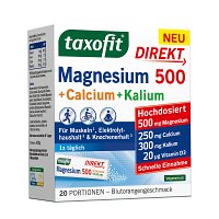 TAXOFIT Magnesium 500+Calcium+Kalium Direkt Gran. - 20St