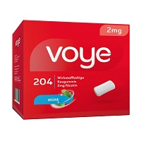 VOYE Mint 2 mg wirkstoffhalt.Kaugummi mit Nikotin - 204St