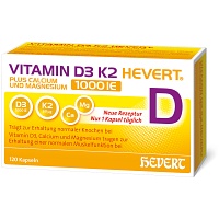 VITAMIN D3 K2 Hevert+Calcium u.Magnes.1000 IE Kps. - 120St