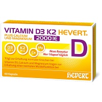 VITAMIN D3 K2 Hevert+Calcium u.Magnes.2000 IE Kps. - 60St