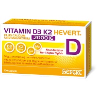 VITAMIN D3 K2 Hevert+Calcium u.Magnes.2000 IE Kps. - 120St