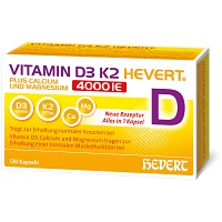 VITAMIN D3 K2 Hevert+Calcium u.Magnes.4000 IE Kps. - 120St