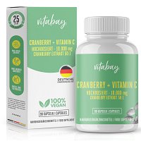 CRANBERRY+VITAMIN C 10.000 mg hochdosiert Kapseln - 90St