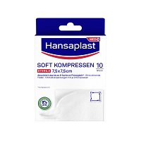 HANSAPLAST Soft Kompressen 7,5x7,5 cm steril - 5X2St