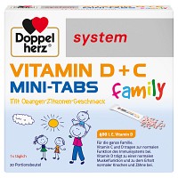DOPPELHERZ Vitamin D+C Mini-Tabs family system - 20St