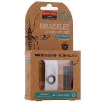 MÜCKENSCHUTZ Armband Erwachsene weiß MANOUKA - 1P