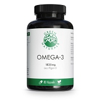GREEN NATURALS Omega-3 Kapseln 1835 mg vegan+DHA - 80St