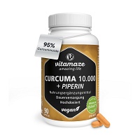 CURCUMA 10.000+Piperin hochdosiert vegan Kapseln - 90St