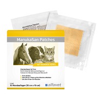 MANUKASAN Patches Wundauflagen 10x10 cm f.Tiere - 10St