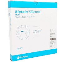 BIATAIN Silicone Schaumverband Ferse 18x18 cm - 5St