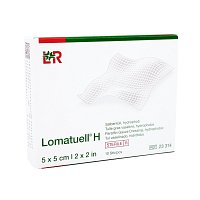 LOMATUELL H Salbentüll 5x5 cm steril - 10St