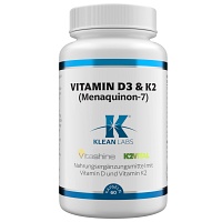VITAMIN D3 & K2 Menaquinon 7 KLEAN LABS Kapseln - 60St
