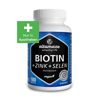 BIOTIN 10 mg hochdosiert+Zink+Selen Tabletten - 180St