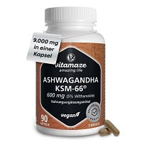 ASHWAGANDHA KSM-66 600mg Extrakt hochdos.veg.Kaps. - 90St