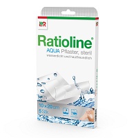 RATIOLINE aqua Pflaster 10x20 cm steril transp. - 5St